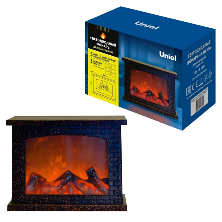 ULD-L2821-005/DNB/RED BROWN FIREPLACE торговой марки Uniel