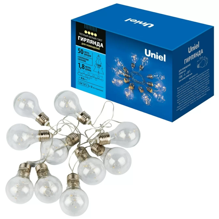 ULD-S1800-050/STB/3AA WARM WHITE IP20 RETRO BULBS-1 торговой марки Uniel