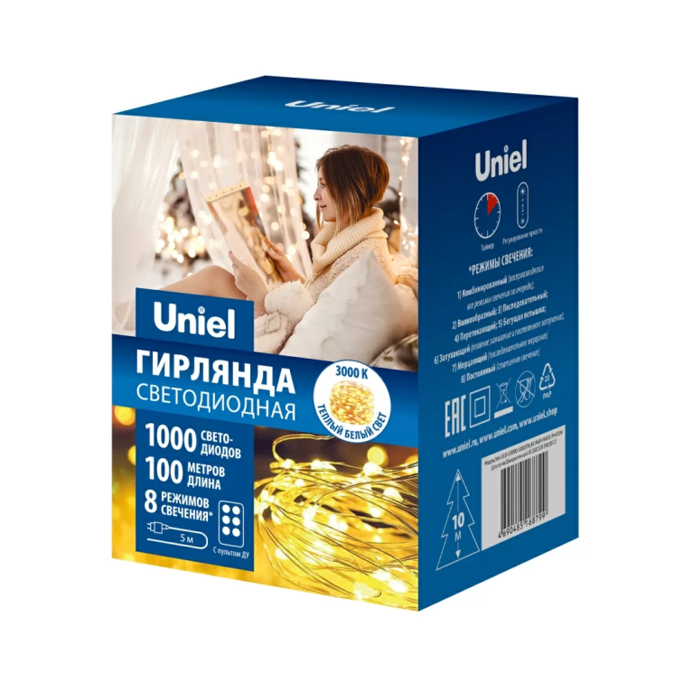 ULD-S10000-1000/DTA/RC WARM WHITE IP44 DEW торговой марки Uniel