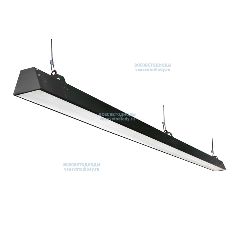 Светильник Ритейл 40W-5000Lm 5000-5500К Опал IP40 с БАП (vsesv) на 1 час Черный производство ВСЕСВЕТОДИОДЫ арт. vs301-40-op-5k-li1h-RAL9005