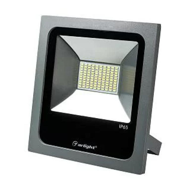 Светодиодный прожектор AR-FLAT-50W-220V White (Grey, 120 deg) Arlight арт. 023840