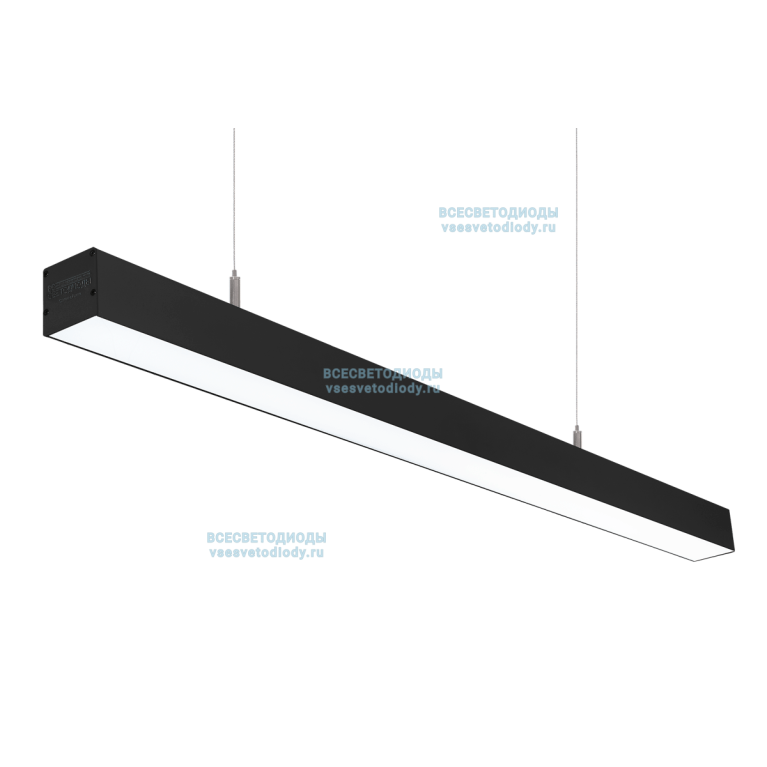 Светильник Слимфлеш Линейный40W-5000Lm 6000-6500К Опал IP40 с БАП (aax.tech) на 3 часа черный