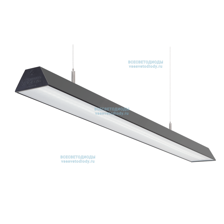 Светильник Трейд 40W-5000Lm 6000-6500К Микропризма IP40 с БАП (vsesv) на 3 часа Черный