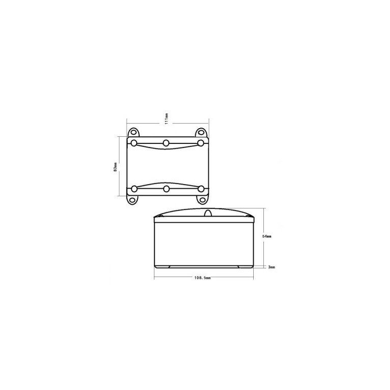 Бокс кабельный герметичный XYPG9(B707) ABS-P103, 3 вывода, PG9, IP68, черный, 6 винтов крышки, винтовая колодка CA10 5P, 0,5-2,5мм2, ABS-пластик, размеры корпуса 111х83х57мм
