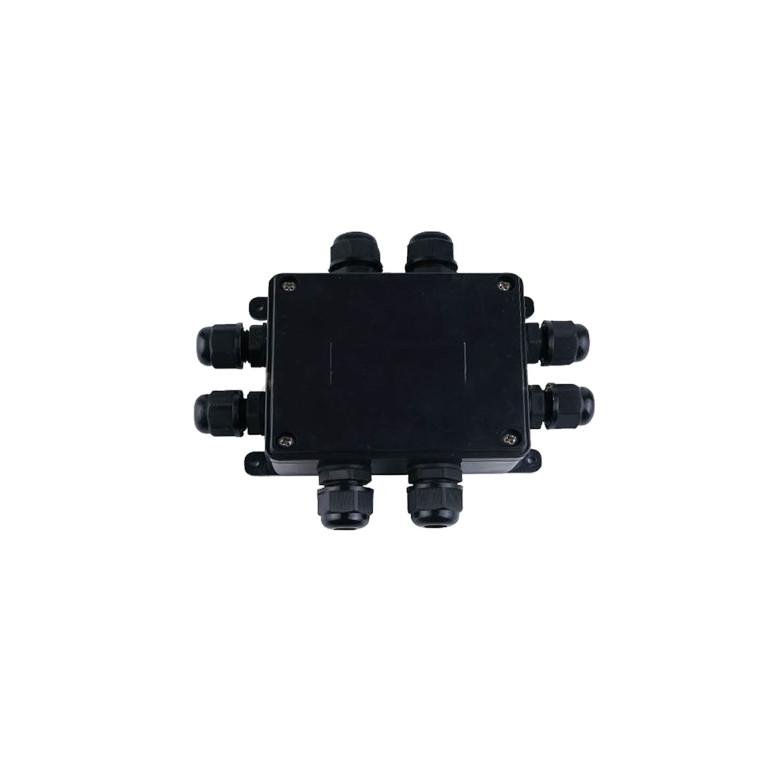 Бокс кабельный герметичный XYPG9 IP67 (B706)-P108 with CA10 5P, 8 выводов, IP67, черный, 4 винта крышки, винтовая колодка, PG9, 5 Пин, 0,5-2,5мм2, ABS, размеры корпуса 85х100х28,3мм