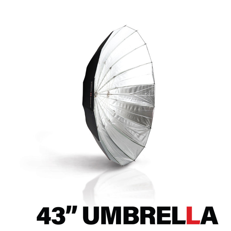 MOZZIE accessory - HUDSON SPIDER + Westcott 43" Deep Silver Umbrella