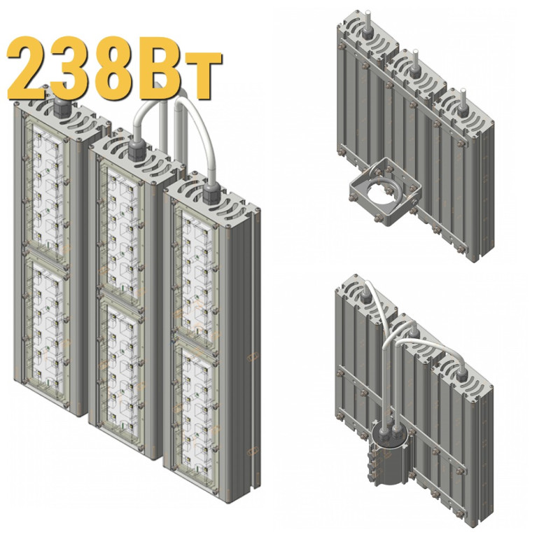 Светодиодный прожектор LenSvet LSS-ST-KU-018-238-35700-5000-67, 238Вт