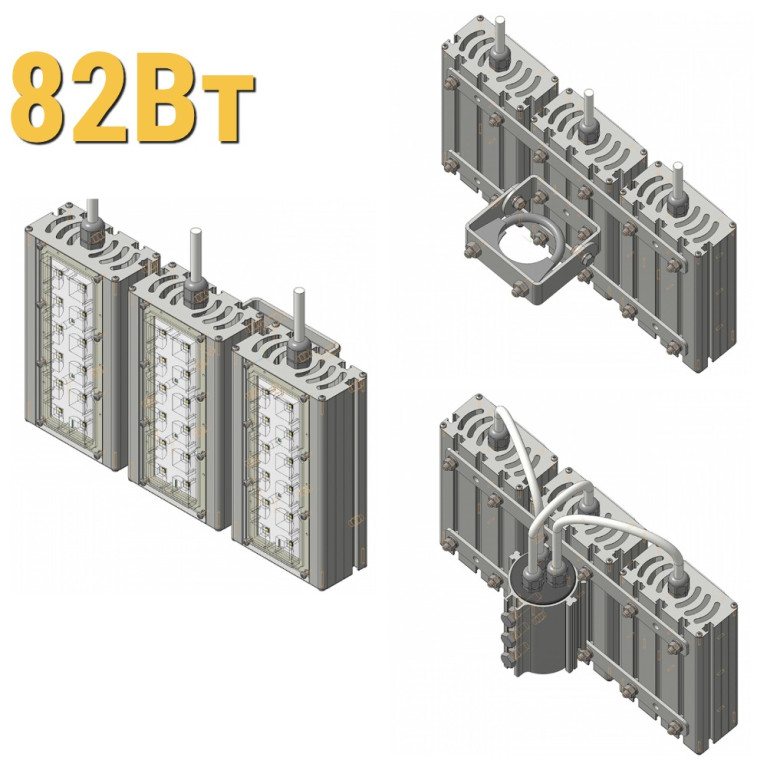 Светодиодный прожектор LenSvet LSS-ST-KU-018-82-12300-5000-67, 82Вт