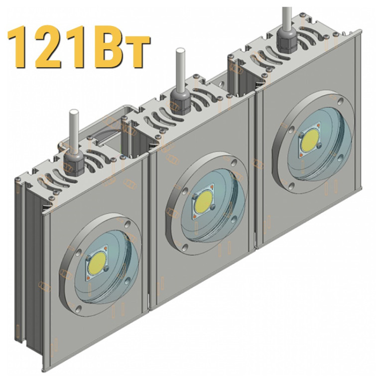 Светодиодный прожектор КОБ LenSvet LSS-ST-U-018-121-21175-5000-67, 121Вт