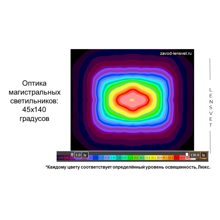 Магистраль GOLD, консоль K-1, 79 Вт, 45X140°, светодиодный светильник